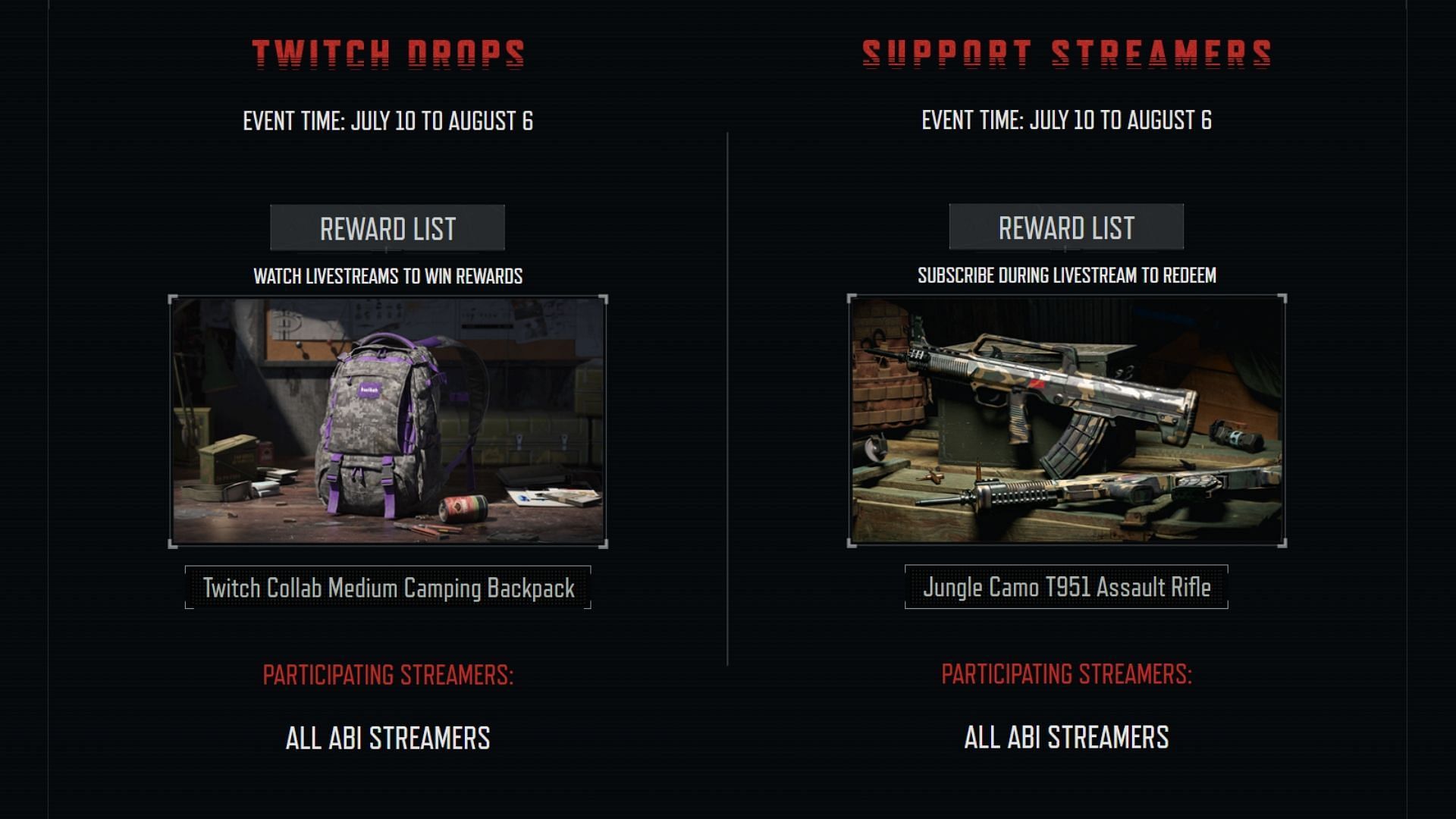 ABI Twitch rewards (Image via Morefun Studios)